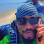 Junior Pope on River Niger before his boat capsized