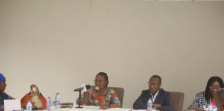 Mrs. Sylvia Asana Dauda Owu, the Director of Operations at GSA addressing the gathering.