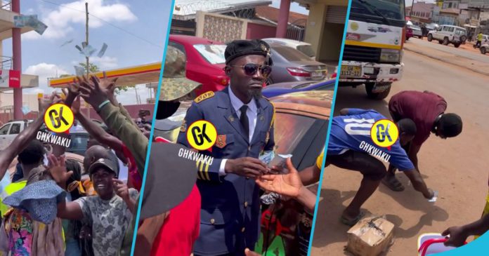 Lil Win gifts fans money. Image Credit: @ghkwaku