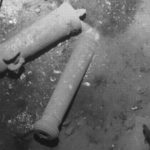This undated photo taken by Colombia's Anthropology and History Institute shows sunken remains from the San Jose on the sea floor off the coast of Cartagena, Colombia. Colombia's Anthropology and History Institute/AP