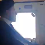 A screen grab from an IRIB via Tasnim News video shows Iranian President Ebrahim Raisi on a helicopter in Iran on May 19. IRIB via Tasnim News