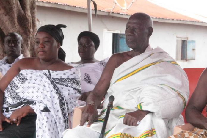 The paramount chief of the Nchumuru Traditional Area, Nana Obrenpong Kanya III,