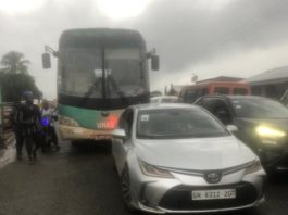 Heavy rains cause severe damage on Ho-Juapong road