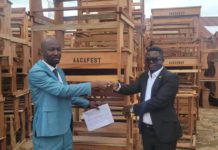 Asante Akyem Central MCE donates 500 dual desks to schools in his constituency Asante Akyem Central MCE donates 500 dual desks to schools in his constituency