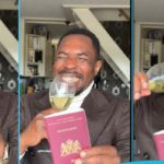 Kofi Gabs flaunting his passport. Photo Source: kofigabs