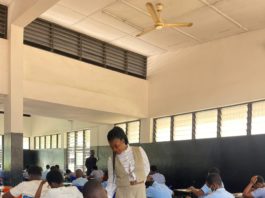 Deputy Free SHS Coordinator monitors 2024 BECE