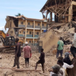 Getty Images More than 40 people have been rescued from the rubble, local officials say