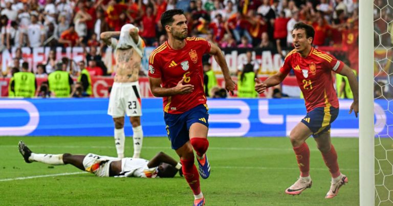 Spain score 119th-minute winner to beat hosts Germany and reach semi-final