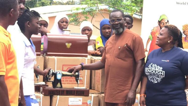 World Vision supports over 22 youth in Kadjebi with sewing machines
