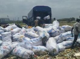 CID and NACOC destroy sacks of cocaine and marijuana