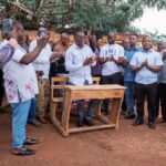 Dr Gideon Boako donates 2,000 desks to Tano North schools