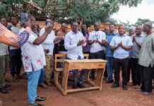 Dr Gideon Boako donates 2,000 desks to Tano North schools Dr Gideon Boako donates 2,000 desks to Tano North schools