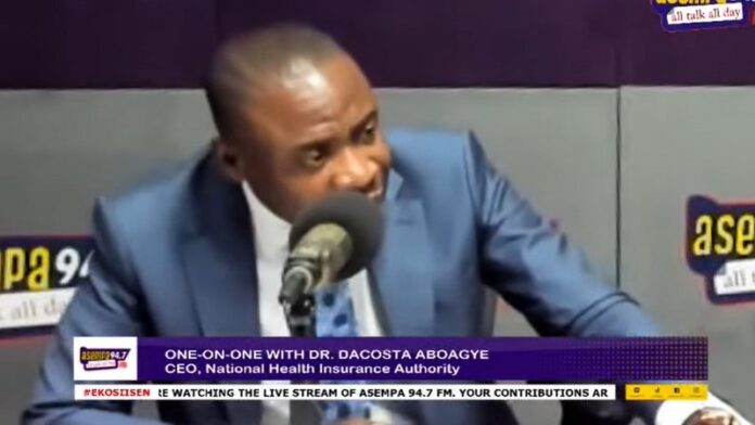 The Chief Executive Officer (CEO) of the National Health Insurance Authority (NHIA), Dr. Da-Costa Aboagye The Chief Executive Officer (CEO) of the National Health Insurance Authority (NHIA), Dr. Da-Costa Aboagye