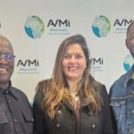 Prof William Ampofo, Executive Director of AVMI and CEO of the National Vaccine Institute in Ghana, Farrah Losper, Board Chair of AVMI and Chief Commercial Officer: Biovac, minister of health for Ghana, Dr Bernard Okoe Boye.