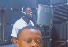 Video of Ofori Amponsah recording campaign song for Bawumia pops up