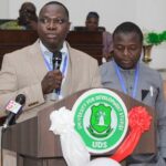 Prof Mamudu A. Akudugu, National President of UTAG addressing the Congress