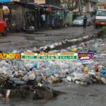  A sea of plastic waste engulfs Darkuman junction’s floodwaters in Accra