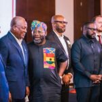 Mahama pledges to work with business community President Mahama (3rd from left) in a chat with Kimathi Kuenyehia (4th from left), President of AMCHAM Ghana. With them are Joe Mensah (2nd from left), former AMCHAM President, and other representatives of the business community across the country