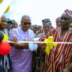 Mahama cuts sod for the construction of 500-seater sports facility at Bole-Bamboi