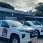 Sammy Gyamfi presents 7 pickup trucks to regional communicators