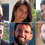 Top row, from left: Hersh Goldberg-Polin, Eden Yerushalmi and Carmel Gat. Bottom row, from left: Ori Danino, Almog Sarusi and Alex Lobanov. Courtesy Goldberg-Polin family/Courtesy Gat family/Hostages and Missing Families Forum