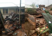 Students trapped as school building collapses during heavy rainfall