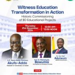 Akufo-Addo to commission over 80 educational projects today