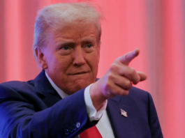 President-elect Donald Trump gestures as he meets with House Republicans on Capitol Hill in Washington, DC, on November 13. Brian Snyder/Reuters