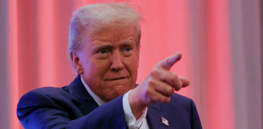 President-elect Donald Trump gestures as he meets with House Republicans on Capitol Hill in Washington, DC, on November 13. Brian Snyder/Reuters