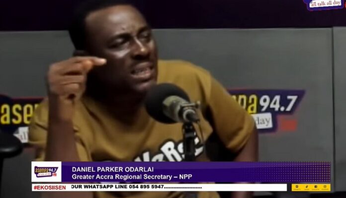 The Greater Accra Regional Secretary of the New Patriotic Party (NPP), Daniel Parker Odarlai, The Greater Accra Regional Secretary of the New Patriotic Party (NPP), Daniel Parker Odarlai,