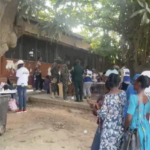 Military personnel seen at Weija ITS polling station