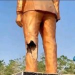 Controversial Akufo-Addo statue at Effia-Nkwanta Hospital partially damaged
