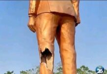 Controversial Akufo-Addo statue at Effia-Nkwanta Hospital partially damaged