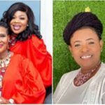 Gosepl singer Empress Gifty with later mother Agaga (L) and musician Mama Esther (R)