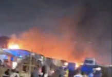 Fire guts shops at Suame Magazine