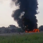 Kia truck carrying turpentine goes up in flames at Kyekyewere
