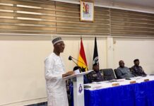 The Minister of the Interior, Mohammed Mubarak Muntaka
