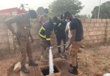 GNFS retrieves decomposed body from septic tank in Sunyani