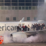 12 hospitalised as American Airlines plane catches fire at Airport
