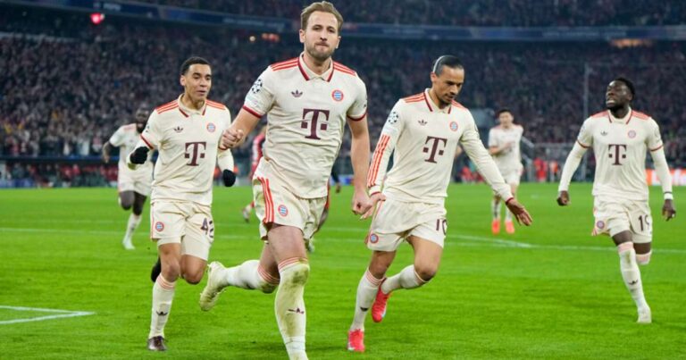 Kane nets brace as Bayern cruise past 10-man Leverkusen