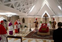 In pictures: Symbolism on show as Pope Francis lies in open coffin