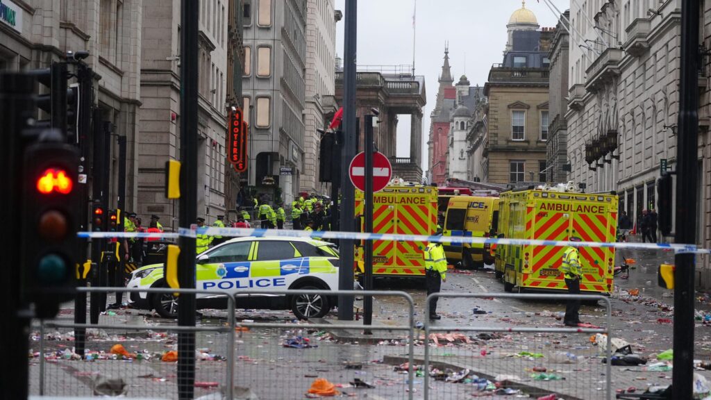 Man arrested on suspicion of attempted murder after Liverpool parade collision