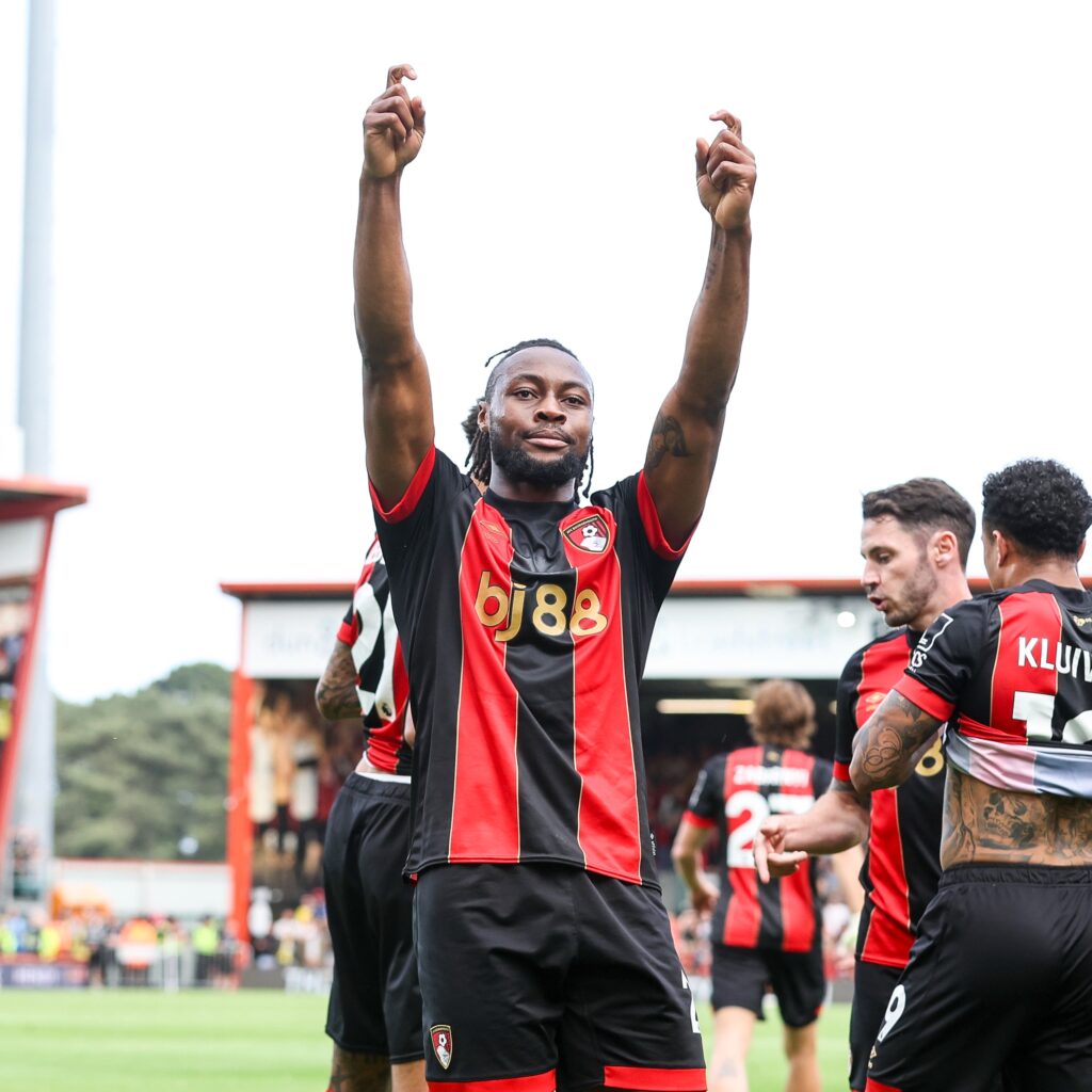 Semenyo nets double as Bournemouth beat Leicester
