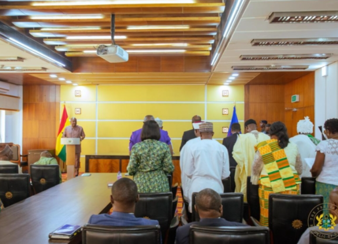 Mahama swears in reconstituted Board of National Peace Council