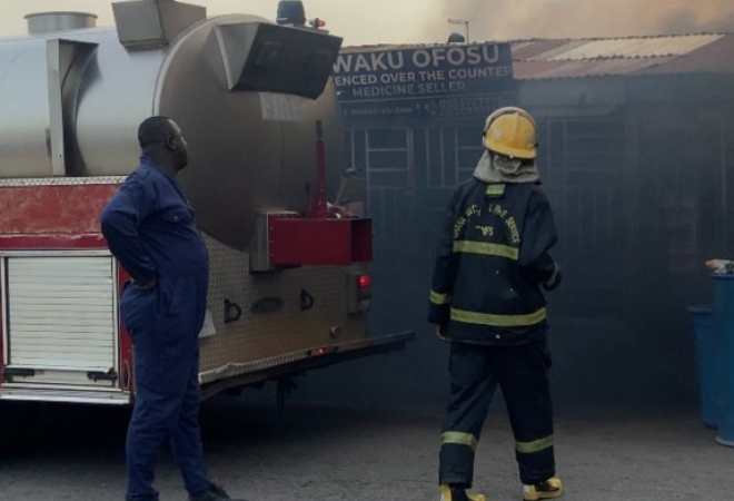 Fire destroys several residential apartments at Bomso