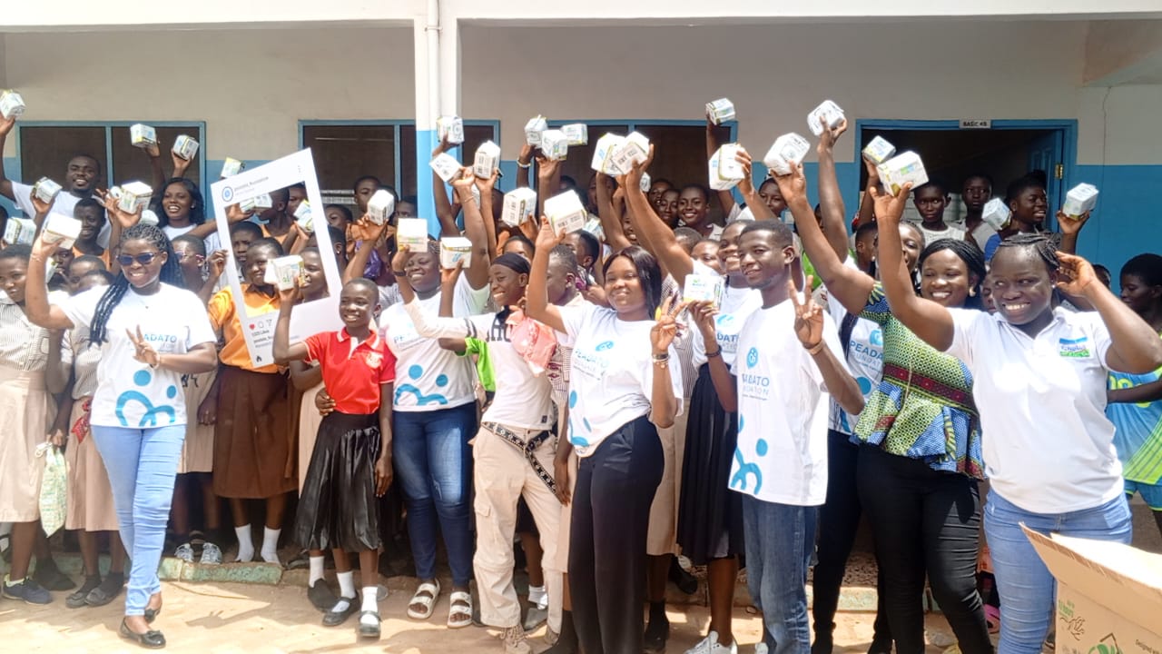 Pedato Foundation donates sanitary pads at Adagya D/A School to fight period poverty