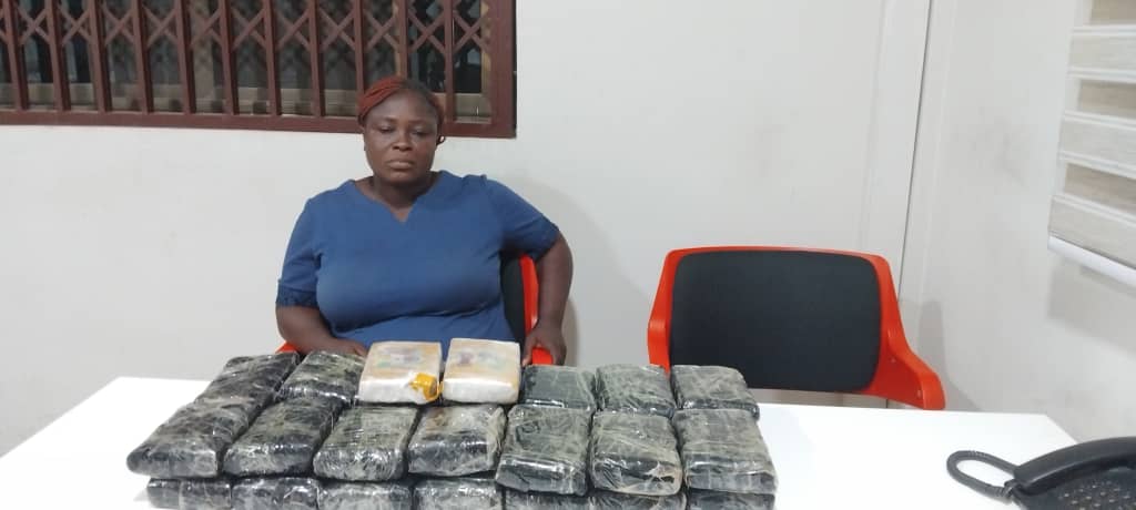 NACOC arrests 46-year-old woman, seizes 30 slabs of cannabis