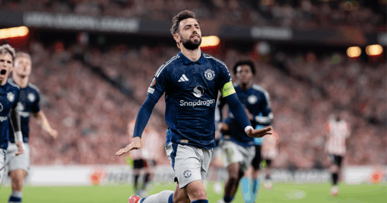 Man Utd claim huge first-leg win at 10-man Athletic Bilbao