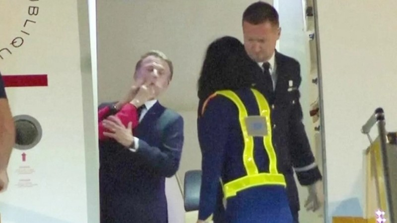 Macron says he and wife were ‘horsing around’ in apparent fight caught on camera