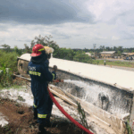 Fuel tanker overturns on Accra-Kumasi Highway; disaster narrowly averted